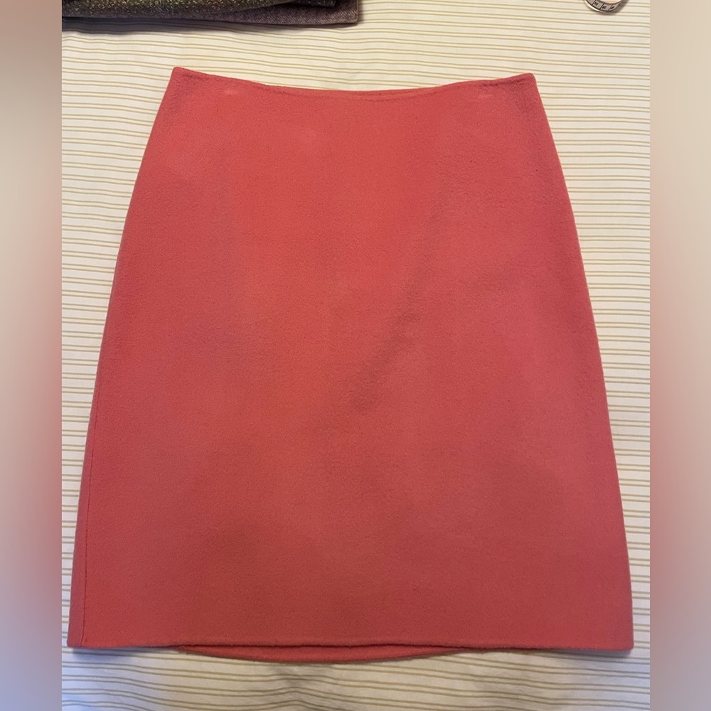 Talbots double faced wool unlined pink skirt